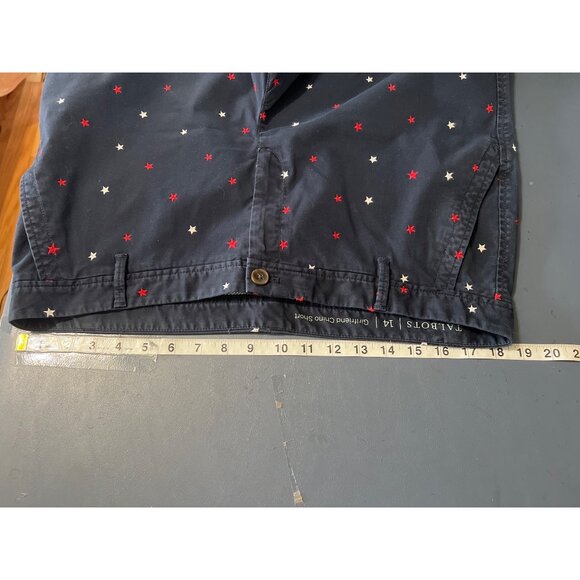 Talbots Starry Night Girlfriend Chino Shorts Patriotic Blue Red White - Picture 5 of 9